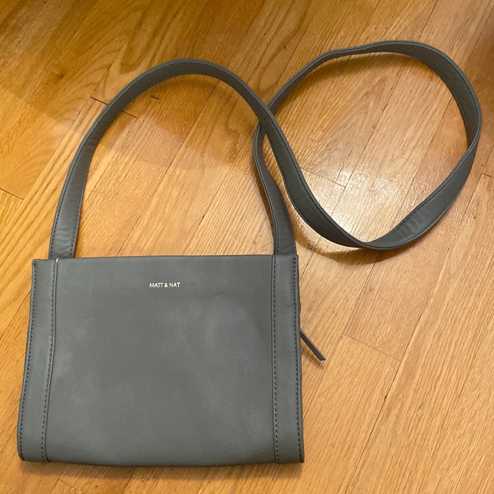 Grey matt & nat crossbody or shoulder bag